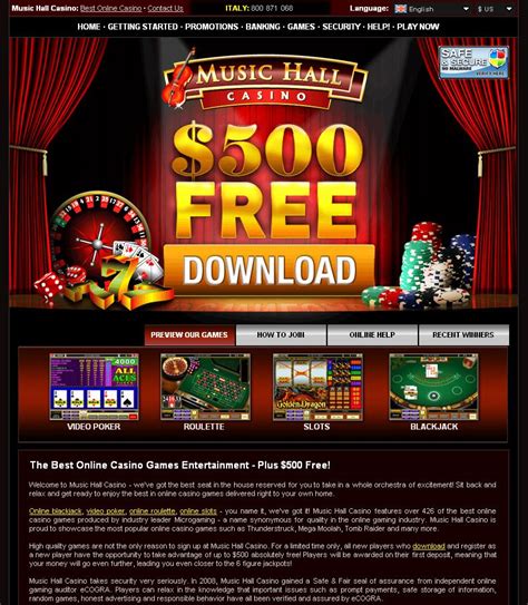 Music hall casino login